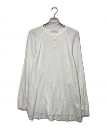 Graphpaper（グラフペーパー）の古着「Waffle L/S Henley Neck Tee」｜ホワイト