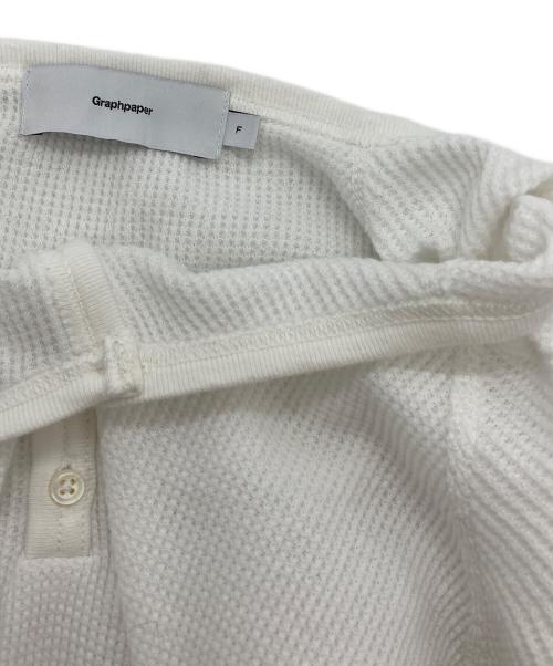Graphpaper（グラフペーパー）Graphpaper (グラフペーパー) Waffle L/S Henley Neck Tee ホワイト サイズ:SIZE Freeの古着・服飾アイテム