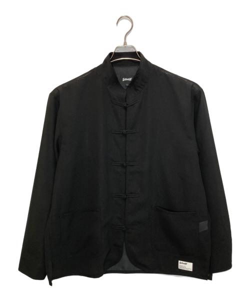 Schott（ショット）Schott (ショット) CHIFFON CHINESE JACKET ブラック サイズ:SIZE XLの古着・服飾アイテム