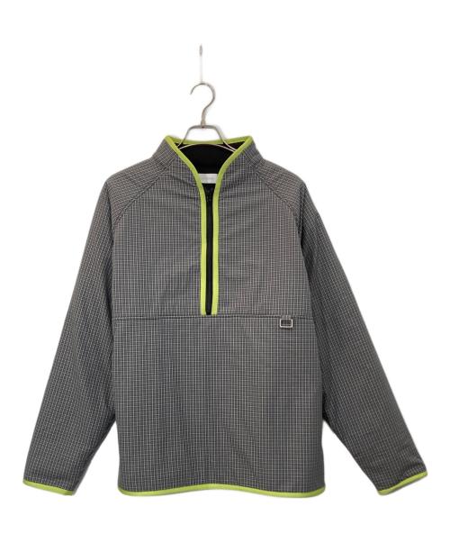 ICE&TECHNO（アイスアンドテクノ）ICE&TECHNO (アイスアンドテクノ) HALF ZIP CHECK FLEECE グレー サイズ:Lの古着・服飾アイテム
