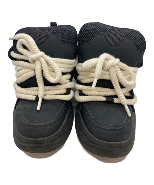 ZARA（ザラ）ZARA (ザラ) ロープレーススニーカー ブラック サイズ:28.5㎝の古着・服飾アイテム