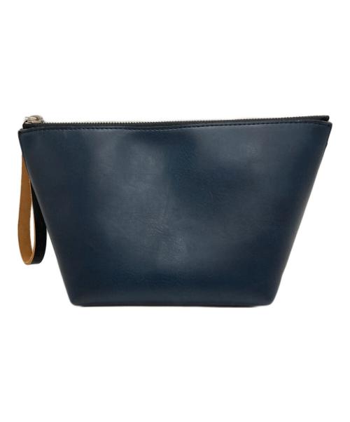 MARNI（マルニ）MARNI (マルニ) バイカラー カーフ レザー ポーチ ネイビーの古着・服飾アイテム