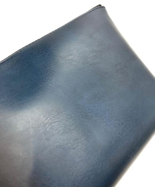 MARNI（マルニ）MARNI (マルニ) バイカラー カーフ レザー ポーチ ネイビーの古着・服飾アイテム