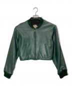 Hard Rock HOTELハードロックホテル）の古着「レザージャケット」｜グリーン