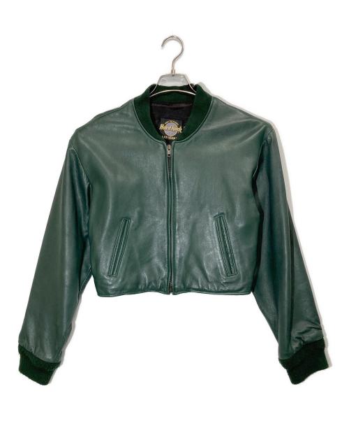 Hard Rock HOTEL（ハードロックホテル）Hard Rock HOTEL (ハードロックホテル) レザージャケット グリーン サイズ:Ⅿの古着・服飾アイテム