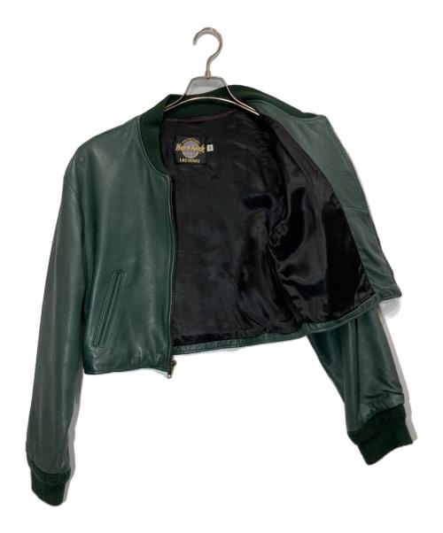 Hard Rock HOTEL（ハードロックホテル）Hard Rock HOTEL (ハードロックホテル) レザージャケット グリーン サイズ:Ⅿの古着・服飾アイテム
