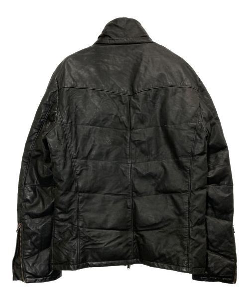 TORNADO MART（トルネードマート）TORNADO MART (トルネードマート) レザーダウンジャケット ブラック サイズ:LLの古着・服飾アイテム