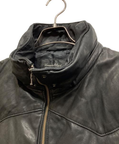 TORNADO MART（トルネードマート）TORNADO MART (トルネードマート) レザーダウンジャケット ブラック サイズ:LLの古着・服飾アイテム