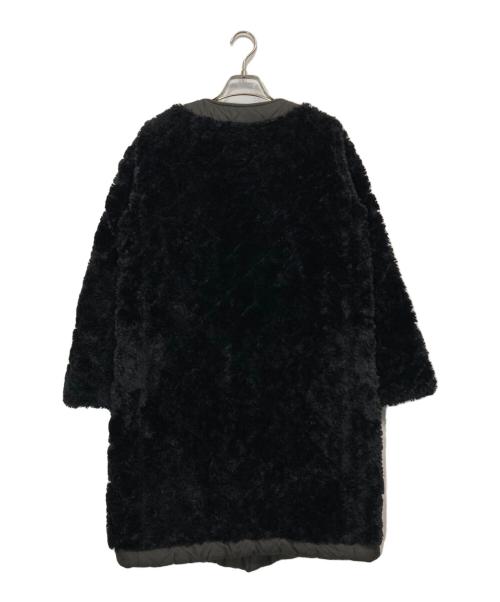 MACKINTOSH（マッキントッシュ）MACKINTOSH (マッキントッシュ) ノーカラーキルティングボアコート ブラック サイズ:8の古着・服飾アイテム