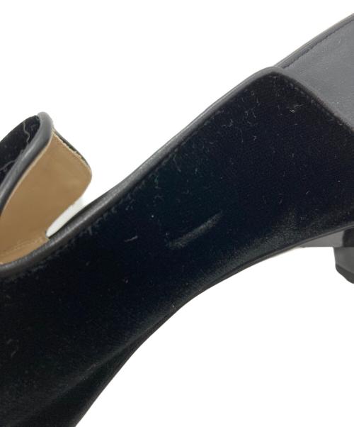 LOEWE（ロエベ）LOEWE (ロエベ) アナグラムベルベットローファー ブラック サイズ:SIZE 40の古着・服飾アイテム