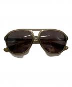 BOTTEGA VENETAボッテガベネタ）の古着「ティアドロップサングラス」｜カーキ