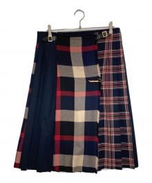 BLUE LABEL CRESTBRIDGE（ブルーレーベルクレストブリッジ）の古着「チェックスカート」｜レッド×ネイビー