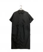 mizuiro-indミズイロインド）の古着「プルオーバーシャツワンピ」｜ブラック
