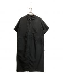 mizuiro-ind（ミズイロインド）の古着「プルオーバーシャツワンピ」｜ブラック