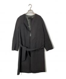 icB（アイシービー）の古着「Wool Rever ノーカラーコート」｜グレー