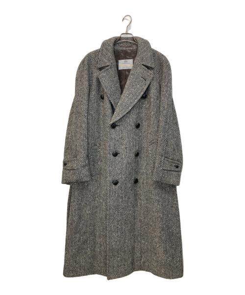Aquascutum（アクアスキュータム）Aquascutum (アクアスキュータム) ヴィンテージアイリッシュツイードトレンチコート グレー サイズ:Lの古着・服飾アイテム