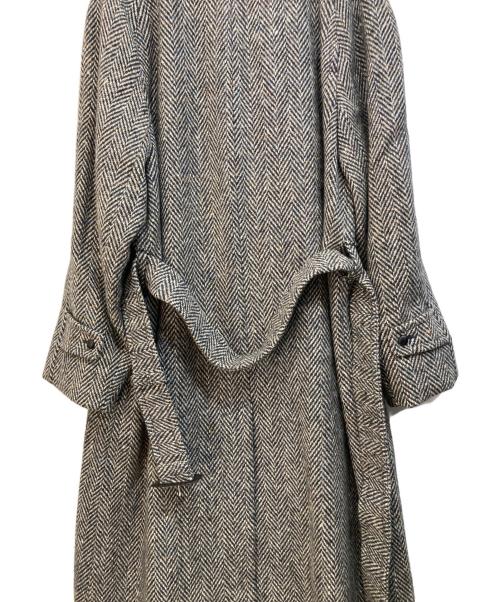 Aquascutum（アクアスキュータム）Aquascutum (アクアスキュータム) ヴィンテージアイリッシュツイードトレンチコート グレー サイズ:Lの古着・服飾アイテム