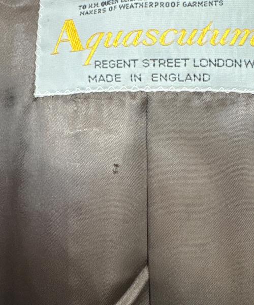 Aquascutum（アクアスキュータム）Aquascutum (アクアスキュータム) ヴィンテージアイリッシュツイードトレンチコート グレー サイズ:Lの古着・服飾アイテム
