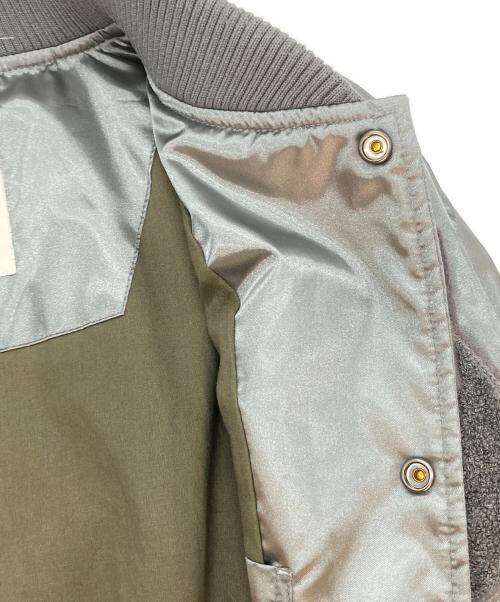 stussy（ステューシー）stussy (ステューシー) ワッペンスタジャン グレー×シルバー サイズ:Lの古着・服飾アイテム