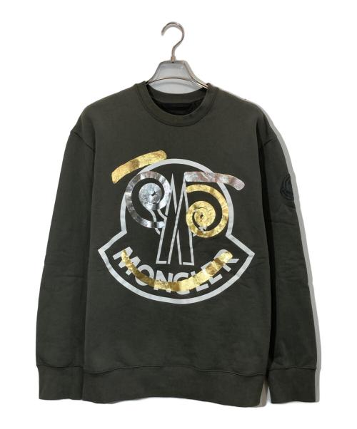MONCLER GENIUS（モンクレール ジーニアス）MONCLER GENIUS (モンクレール ジーニアス) ロゴプリントクルーネックスウェットトレーナー グレー サイズ:SIZE Lの古着・服飾アイテム