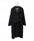MAISON SPECIALメゾンスペシャル）の古着「ピュアカシミアプライムオーバーボタンスリット スタンドカラーコート」｜ブラック