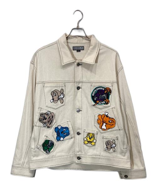 GALFY（ガルフィー）GALFY (ガルフィー) MeetsAnswer (ミートアンサー) メニーポケットGジャン ベージュ サイズ:SIZE Lの古着・服飾アイテム