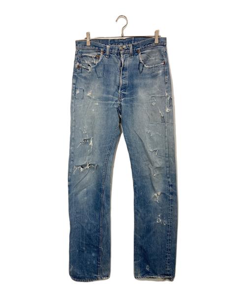 LEVI'S（リーバイス）LEVI'S (リーバイス) リペアダメージデニムパンツ ブルー サイズ:下記参照の古着・服飾アイテム