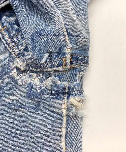 LEVI'S（リーバイス）LEVI'S (リーバイス) リペアダメージデニムパンツ ブルー サイズ:下記参照の古着・服飾アイテム