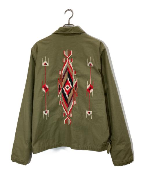 Denim & Supply Ralph Lauren（デニム＆サプライ ラルフローレン）DENIM & SUPPLY RALPH LAUREN (デニム＆サプライ ラルフローレン) バック刺繍ミリタリージャケット カーキ サイズ:XLの古着・服飾アイテム