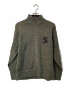 stussyステューシー）の古着「ドライバーズニット」｜カーキ