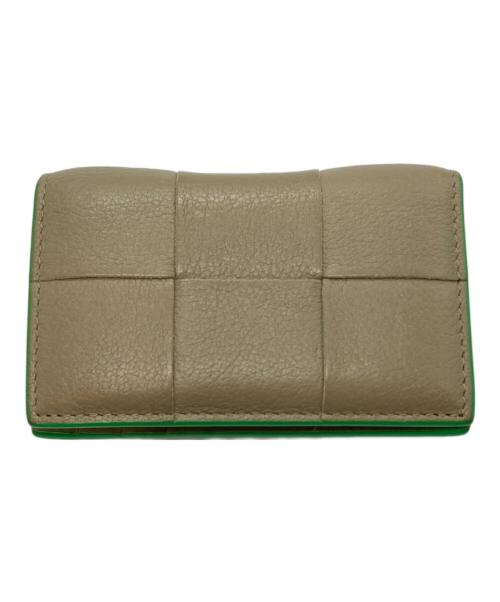 BOTTEGA VENETA（ボッテガベネタ）BOTTEGA VENETA (ボッテガベネタ) 二つ折りカードケース ベージュの古着・服飾アイテム