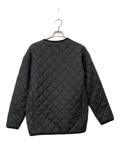 LAVENHAM（ラベンハム）LAVENHAM (ラベンハム) ノーカラーダブルキルティングジャケット ブラック サイズ:40の古着・服飾アイテム