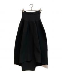 CFCL（シーエフシーエル）の古着「POTTERY ROUNDED HEM SKIRT」｜ブラック