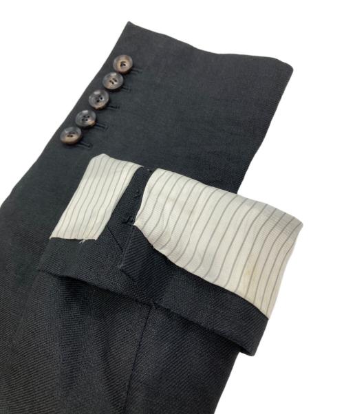 JOHN LAWRENCE SULLIVAN（ジョン ローレンス サリバン）JOHN LAWRENCE SULLIVAN (ジョン ローレンス サリバン) リネンテーラードジャケット ブラック サイズ:36の古着・服飾アイテム