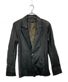 14th addiction（フォーティーンスアディクション）の古着「シープスキンテーラードジャケット」｜ブラック