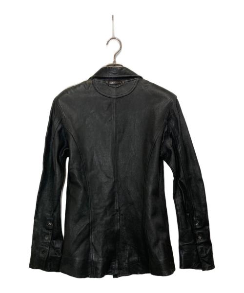 14th addiction（フォーティーンスアディクション）14th addiction (フォーティーンスアディクション) シープスキンテーラードジャケット ブラック サイズ:2の古着・服飾アイテム