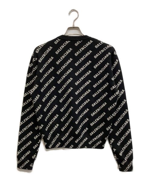 BALENCIAGA（バレンシアガ）BALENCIAGA (バレンシアガ) オールオーバーロゴニット ブラック サイズ:SIZE XSの古着・服飾アイテム