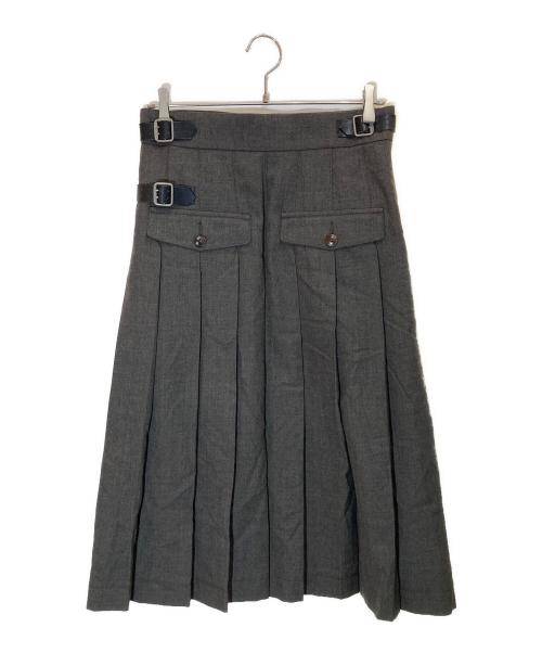 NIGEL CABOURN WOMAN（ナイジェルケーボン ウーマン）NIGEL CABOURN WOMAN (ナイジェルケーボン ウーマン) ウールキルトスカート グレー サイズ:SIZE 8の古着・服飾アイテム