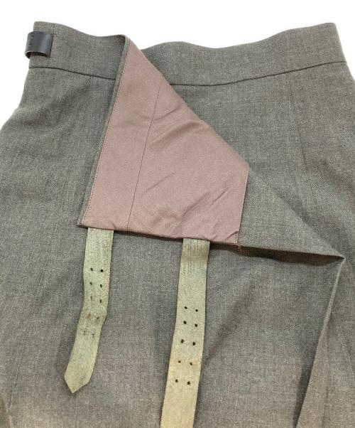 NIGEL CABOURN WOMAN（ナイジェルケーボン ウーマン）NIGEL CABOURN WOMAN (ナイジェルケーボン ウーマン) ウールキルトスカート グレー サイズ:SIZE 8の古着・服飾アイテム