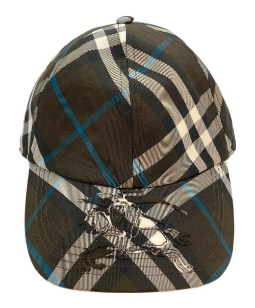 BURBERRY（バーバリー）BURBERRY (バーバリー) チェック EKD ツイル ベースボールキャップ ブラウン サイズ:Lの古着・服飾アイテム