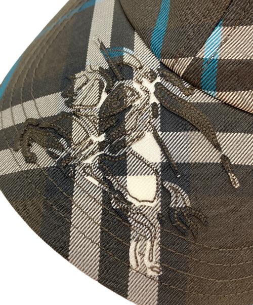 BURBERRY（バーバリー）BURBERRY (バーバリー) チェック EKD ツイル ベースボールキャップ ブラウン サイズ:Lの古着・服飾アイテム