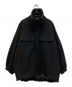 IENAイエナ）の古着「プードルボンディングブルゾンコート」｜ブラック