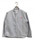 DANTONダントン）の古着「バンドカラーシャツ」｜ブルー