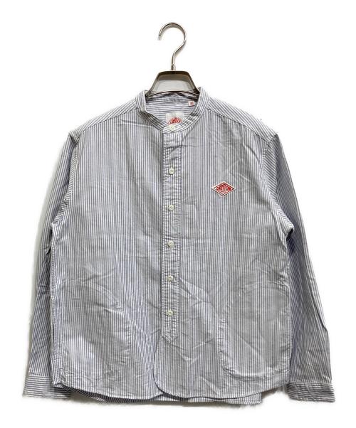 DANTON（ダントン）DANTON (ダントン) バンドカラーシャツ ブルー サイズ:36の古着・服飾アイテム