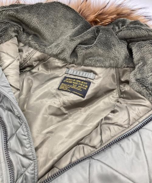 HOUSTON（ヒューストン）HOUSTON (ヒューストン) N-3B FLIGHT JACKET カーキ サイズ:Mの古着・服飾アイテム