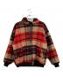 MELTON（メルトン）の古着「ウールチェックフーデットジャケット」｜レッド