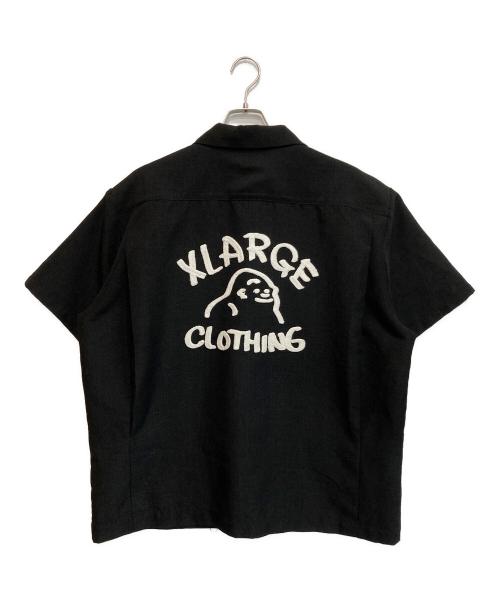 X-LARGE（エクストララージ）X-LARGE (エクストララージ) DRAWING OG S/S WORK SHIRT ブラック サイズ:Lの古着・服飾アイテム