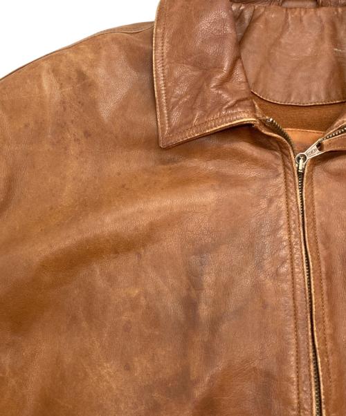 COACH（コーチ）COACH (コーチ) リブレザージャケット ブラウン サイズ:Ｍの古着・服飾アイテム