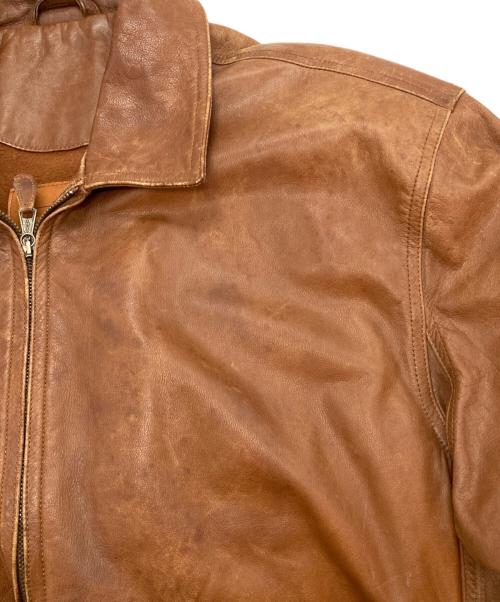 COACH（コーチ）COACH (コーチ) リブレザージャケット ブラウン サイズ:Ｍの古着・服飾アイテム