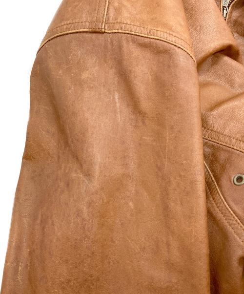 COACH（コーチ）COACH (コーチ) リブレザージャケット ブラウン サイズ:Ｍの古着・服飾アイテム